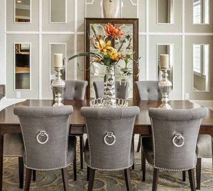 Зеркальное панно на кухне